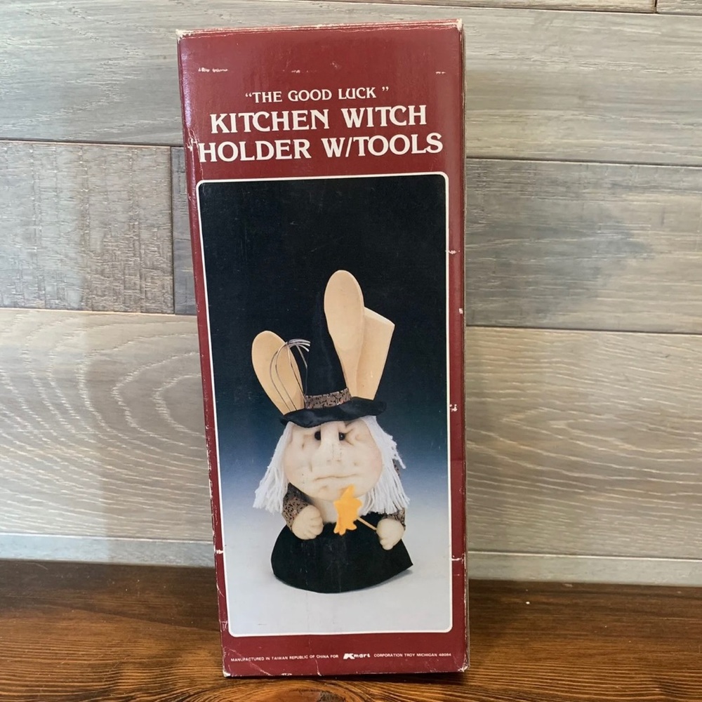 NOS Good Luck Kitchen‎ Witch Holder with Tools